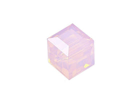 Wholesale Genuine Swarovski 5601 4mm Rose Water Opal Cube Beads, Choose Package Size - BeadPrism