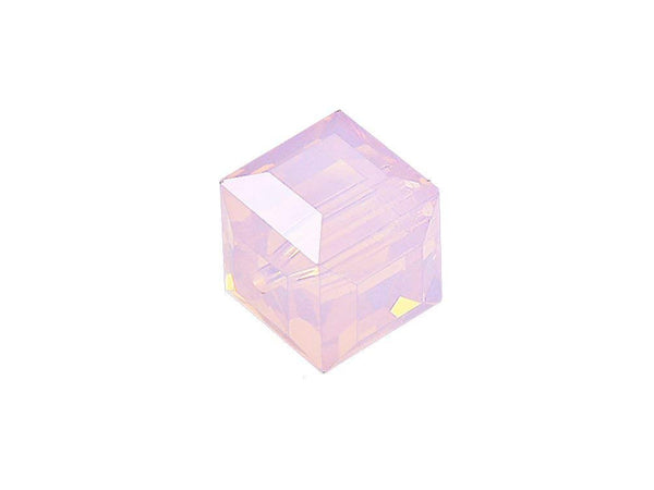 Wholesale Genuine Swarovski 5601 4mm Rose Water Opal Cube Beads, Choose Package Size - BeadPrism