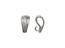 Load image into Gallery viewer, 2 pcs 12mm Sterling Silver Fancy Pendant Bail with Ring - BeadPrism