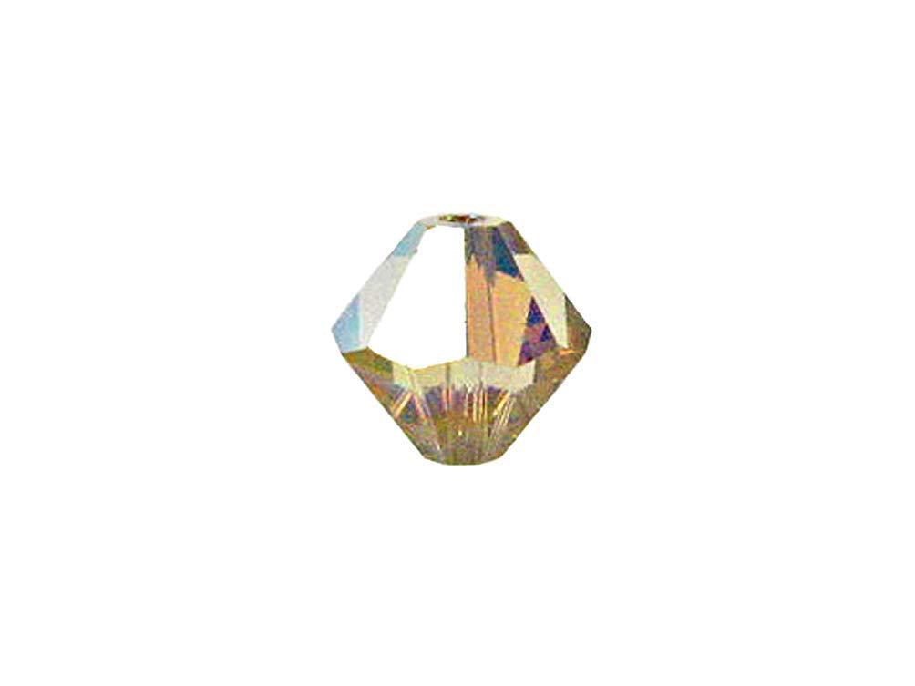 Swarovski Crystal, #5328 Bicone Beads 3mm, Light Colorado Topaz AB, Wholesale Packs - BeadPrism