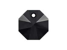 Load image into Gallery viewer, Swarovski Crystal, #6401 Octagon Pendant 12mm, JET, Wholesale Packs - BeadPrism