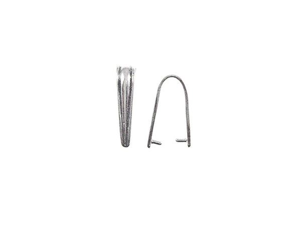 5 pcs Sterling Silver 13mm Pendant Bail with Peg - BeadPrism