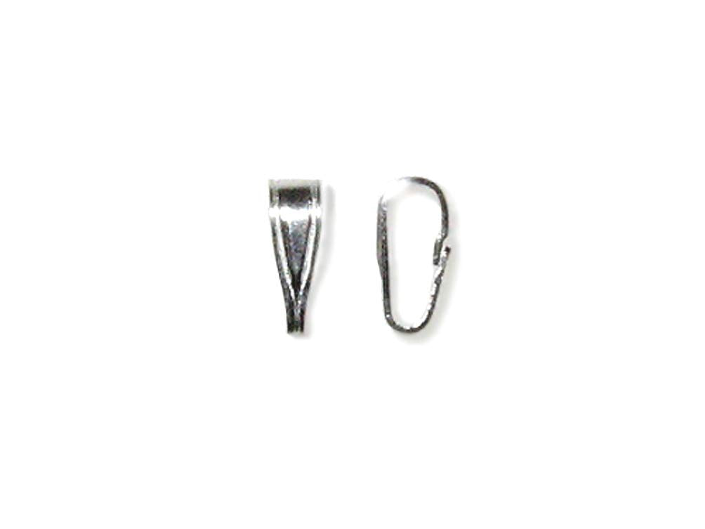 25 pcs Locket Pendant 8x3mm Bail Sterling Silver Bright finish - BeadPrism