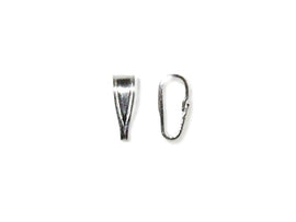 25 pcs Locket Pendant 8x3mm Bail Sterling Silver Bright finish - BeadPrism