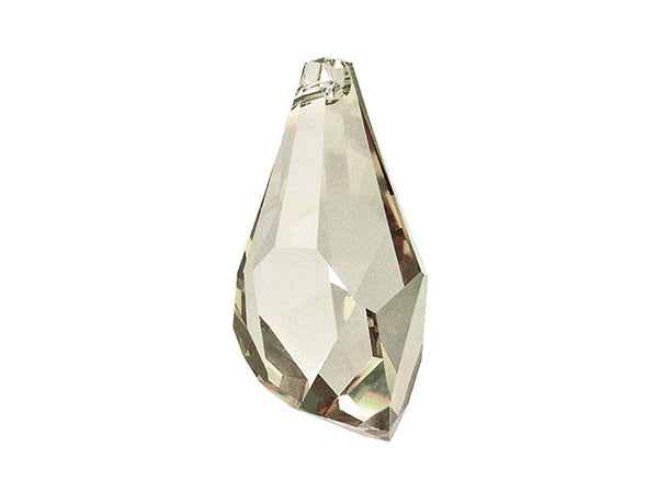 Swarovski Crystal, #6015 Polygon Drops Beads 21mm, Crystal Silver Shade, Wholesale Packs - BeadPrism