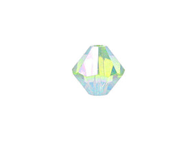 Swarovski Crystal, #5328 Bicone Beads 4mm, Light Azore AB 2X, Wholesale Packs - BeadPrism