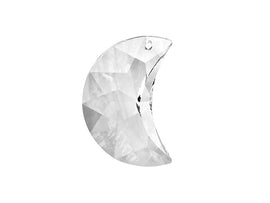 Swarovski Crystal, #6722 Crescent Moon Pendant 20mm, Crystal, Wholesale Packs - BeadPrism