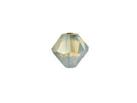 Swarovski Crystal, #5328 Bicone Beads 6mm, White Opal Satin, Wholesale Packs - BeadPrism