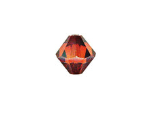 Load image into Gallery viewer, Swarovski Crystal, #5328 Bicone Beads 6mm, Crystal Red Magma, Wholesale Packs - BeadPrism