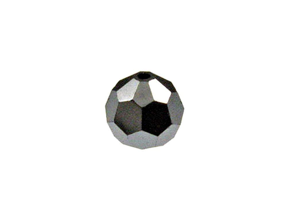 Swarovski 5000 Round Crystal Faceted Beads JET Hematite 2X | 4mm | Small & Wholesale Packs - BeadPrism