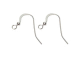 Wholesale Sterling Silver French Hook Earwire with Ball, 15mm, Choose Package Size
