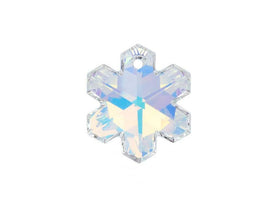 Swarovski Crystal, #6704 Snowflake Pendant 35mm, Crystal AB, Wholesale Packs - BeadPrism