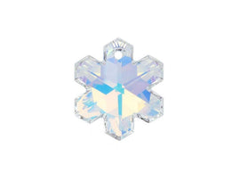 Swarovski Crystal, #6704 Snowflake Pendant 20mm, Crystal AB, Wholesale Packs - BeadPrism