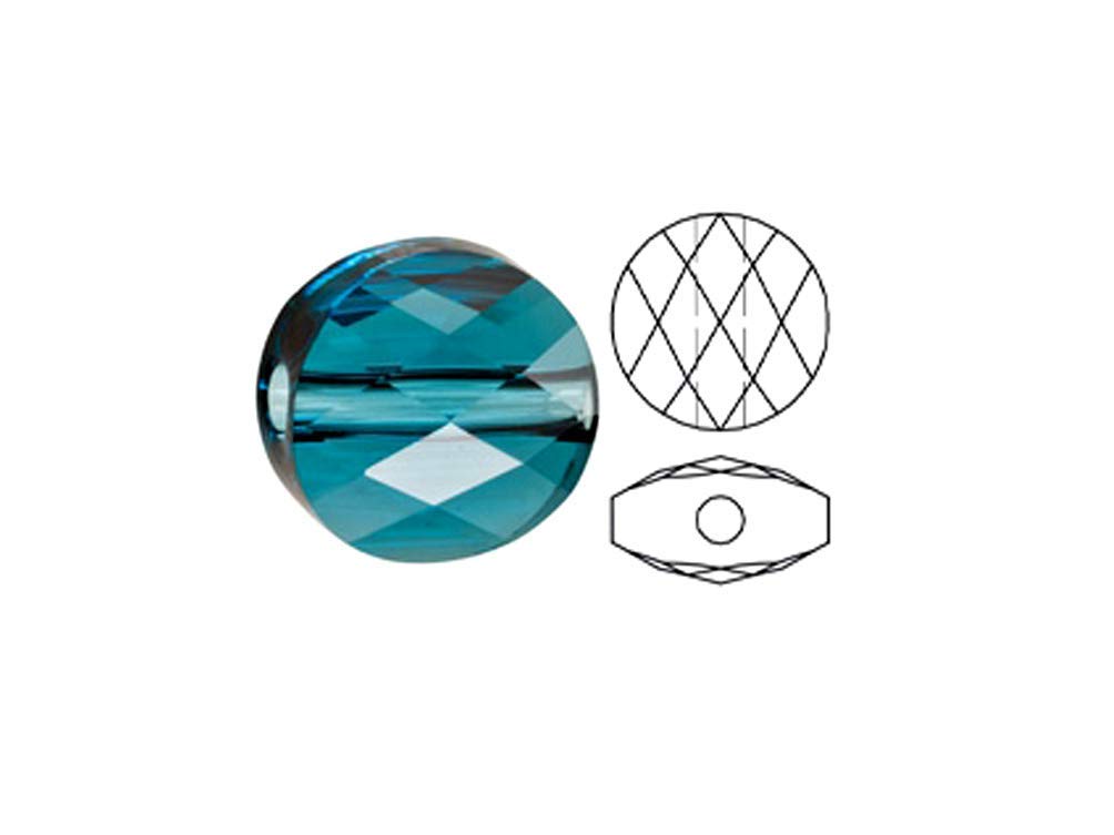 Swarovski 5052 Mini Round Beads, 8mm, Indicolite | 12 Pack - BeadPrism