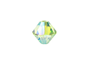 Swarovski Crystal, #5328 Bicone Beads 4mm, Chrysolite AB 2X, Wholesale Packs - BeadPrism