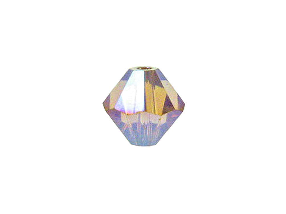 Swarovski Crystal, #5328 Bicone Beads 8mm, Light Colorado Topaz AB 2X, Wholesale Packs - BeadPrism