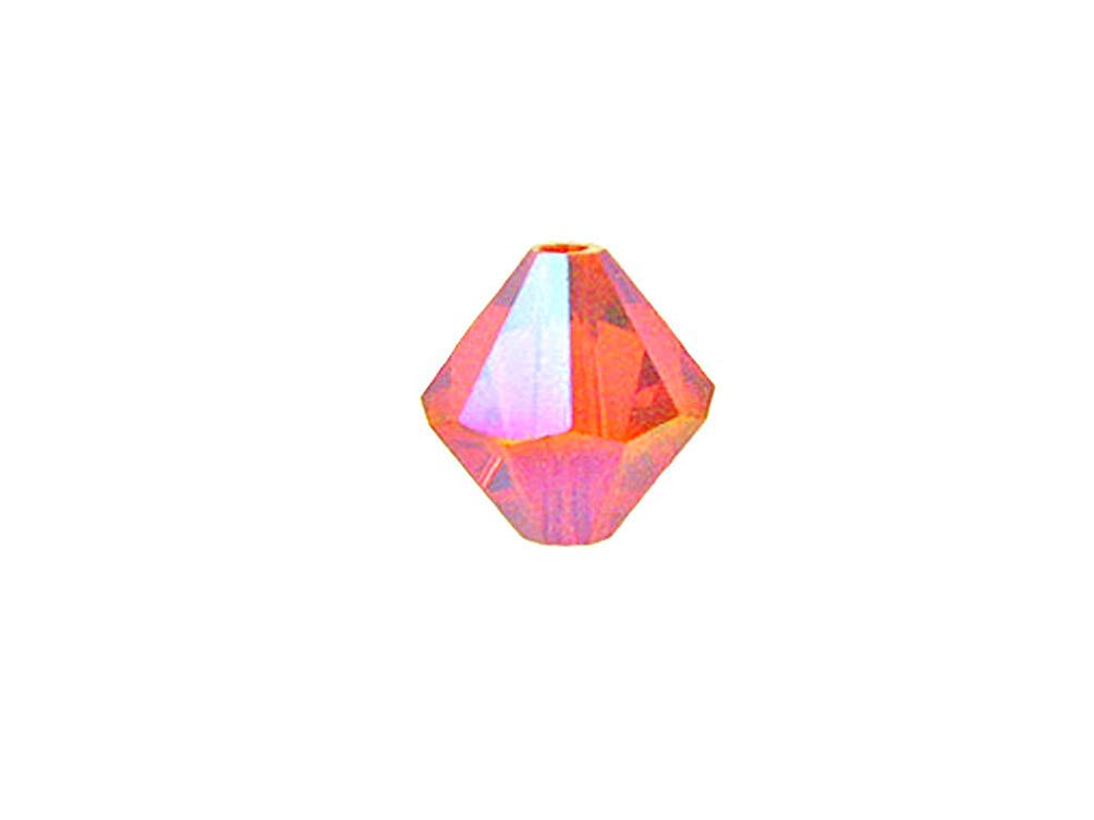 Swarovski Crystal, #5328 Bicone Beads 4mm, Hyacinth AB 2X, Wholesale Packs - BeadPrism