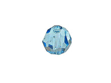 Load image into Gallery viewer, Swarovski 5000 Round Crystal Faceted Beads Aquamarine | 4mm | Small &amp; Wholesale Packs - BeadPrism