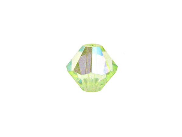 Swarovski Crystal, #5328 Bicone Beads 8mm, Chrysolite AB, Wholesale Packs - BeadPrism