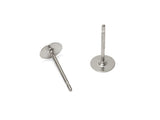 Wholesale Sterling Silver Post Earring With 5mm Flat Pin Pad, Choose Package Size