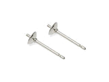 Wholesale Sterling Silver Post Earring With 4mm Cup and Peg, Choose Package Size