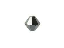 Load image into Gallery viewer, Swarovski Crystal, #5328 Bicone Beads 8mm, JET Hematite 2X, Wholesale Packs - BeadPrism