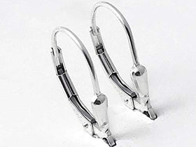 Sterling Silver Anti Tarnish Coating Tear Drop Leverback Earring With Ring, Choose Package Size - BeadPrism