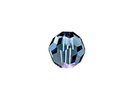 Swarovski 5000 Round Crystal Faceted Beads Denim Blue | 4mm | Small & Wholesale Packs - BeadPrism
