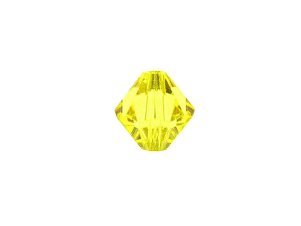 Swarovski Crystal, #5328 Bicone Beads 3mm, Citrine, Wholesale Packs - BeadPrism