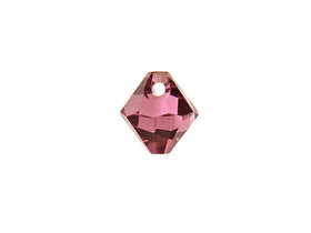 Swarovski Crystal, #6328 Top Drilled Bicone Beads 6mm, Rose Satin, Wholesale Packs - BeadPrism