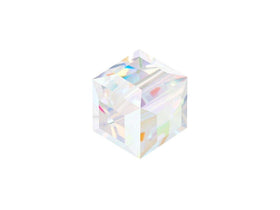 Wholesale Genuine Swarovski 5601 6mm Crystal AB Cube Beads, Choose Package Size - BeadPrism