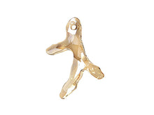 Load image into Gallery viewer, Swarovski Crystal, #6790 3-Sprig Coral Branch Pendant 30mm, Crystal Golden Shadow, Wholesale - BeadPrism