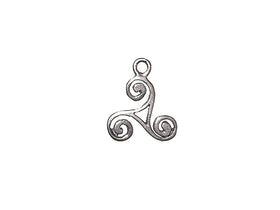 1 pc Sterling Silver 3-Sided Scroll Link - BeadPrism