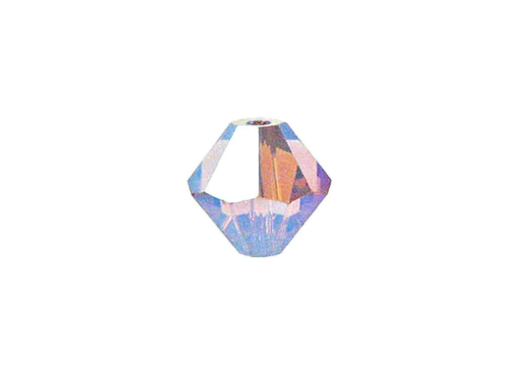 Swarovski Crystal, #5328 Bicone Beads 8mm, Light Amethyst AB 2X, Wholesale Packs - BeadPrism