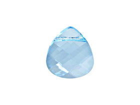 Swarovski Crystal, #6012 Flat Briolettes Beads 11mm, Aquamarine, Wholesale Packs - BeadPrism