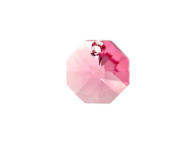Swarovski Crystal, #6401 Octagon Pendant 12mm, Light Rose, Wholesale Packs - BeadPrism