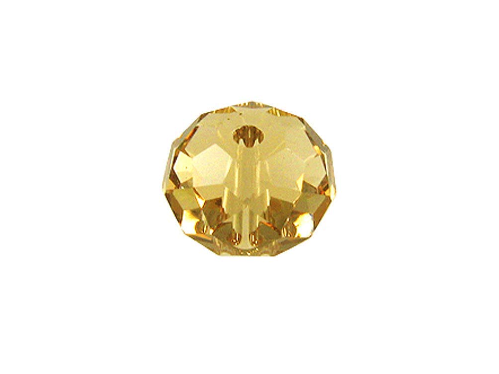 Swarovski 5040 Rondelle Crystal Faceted Beads Light Colorado Topaz | 4mm | Small & Wholesale Packs - BeadPrism