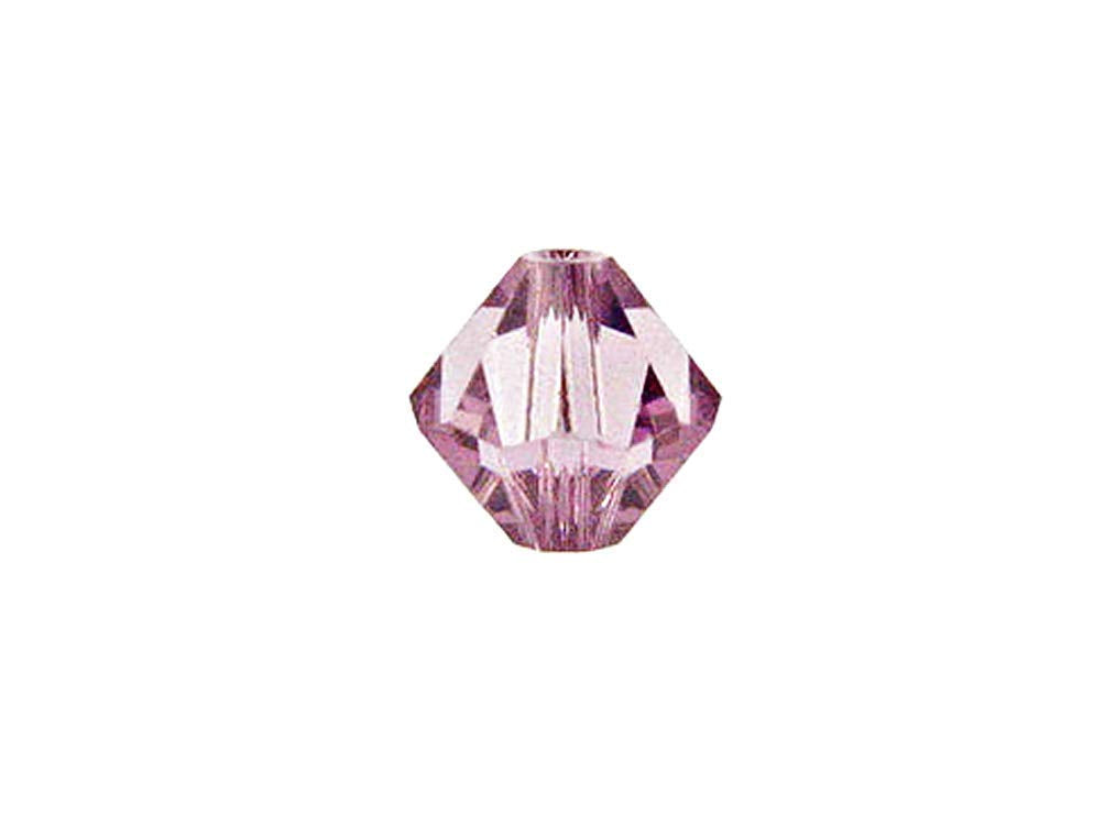 Swarovski Crystal, #5328 Bicone Beads 4mm, Light Amethyst, Wholesale Packs - BeadPrism