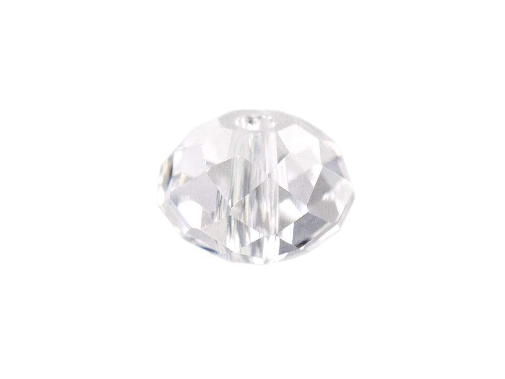 Swarovski 5040 Rondelle Crystal Faceted Beads Crystal | 8mm | Small & Wholesale Packs - BeadPrism