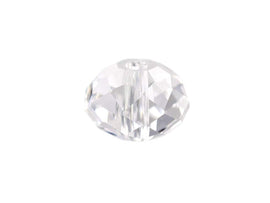 Swarovski 5040 Rondelle Crystal Faceted Beads Crystal | 8mm | Small & Wholesale Packs - BeadPrism