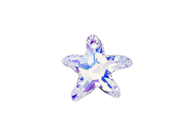 Swarovski Crystal, #6721 Starfish Pendant 40mm, Crystal AB, Wholesale - BeadPrism