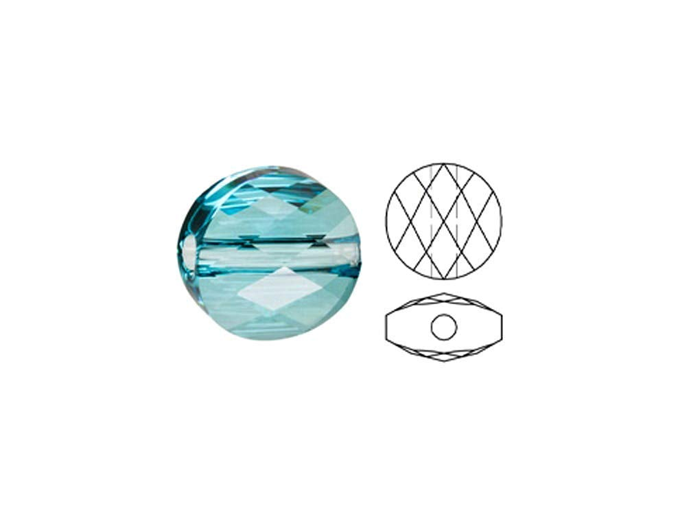 Swarovski 5052 Mini Round Beads, 8mm, Light Turquoise | 12 Pack - BeadPrism