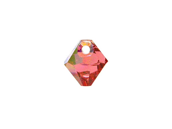 Wholesale Genuine Swarovski 6301 8mm Padparadscha AB Bicone Beads, Choose Package Size - BeadPrism