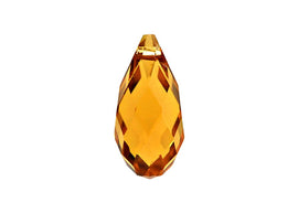 Swarovski Crystal, #6010 Briolettes Beads 11mm, Topaz, Wholesale Packs - BeadPrism
