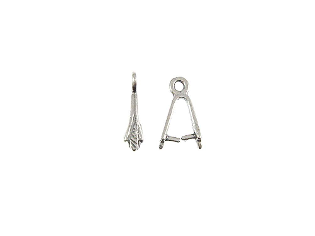 10 pcs Sterling Silver 11x2.5mm Small Pinch Bail - BeadPrism