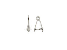 Load image into Gallery viewer, 10 pcs Sterling Silver 11x2.5mm Small Pinch Bail - BeadPrism