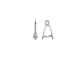 10 pcs Sterling Silver 11x2.5mm Small Pinch Bail - BeadPrism