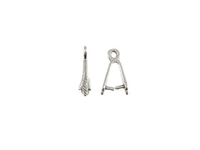 10 pcs Sterling Silver 11x2.5mm Small Pinch Bail - BeadPrism
