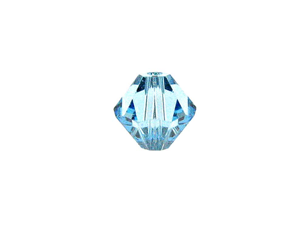 Swarovski Crystal, #5328 Bicone Beads 3mm, Aquamarine, Wholesale Packs - BeadPrism