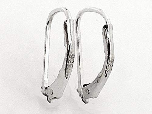 Wholesale Sterling Silver Interchangable Leverback Earring Findings With Notch, Choose Package Size - BeadPrism